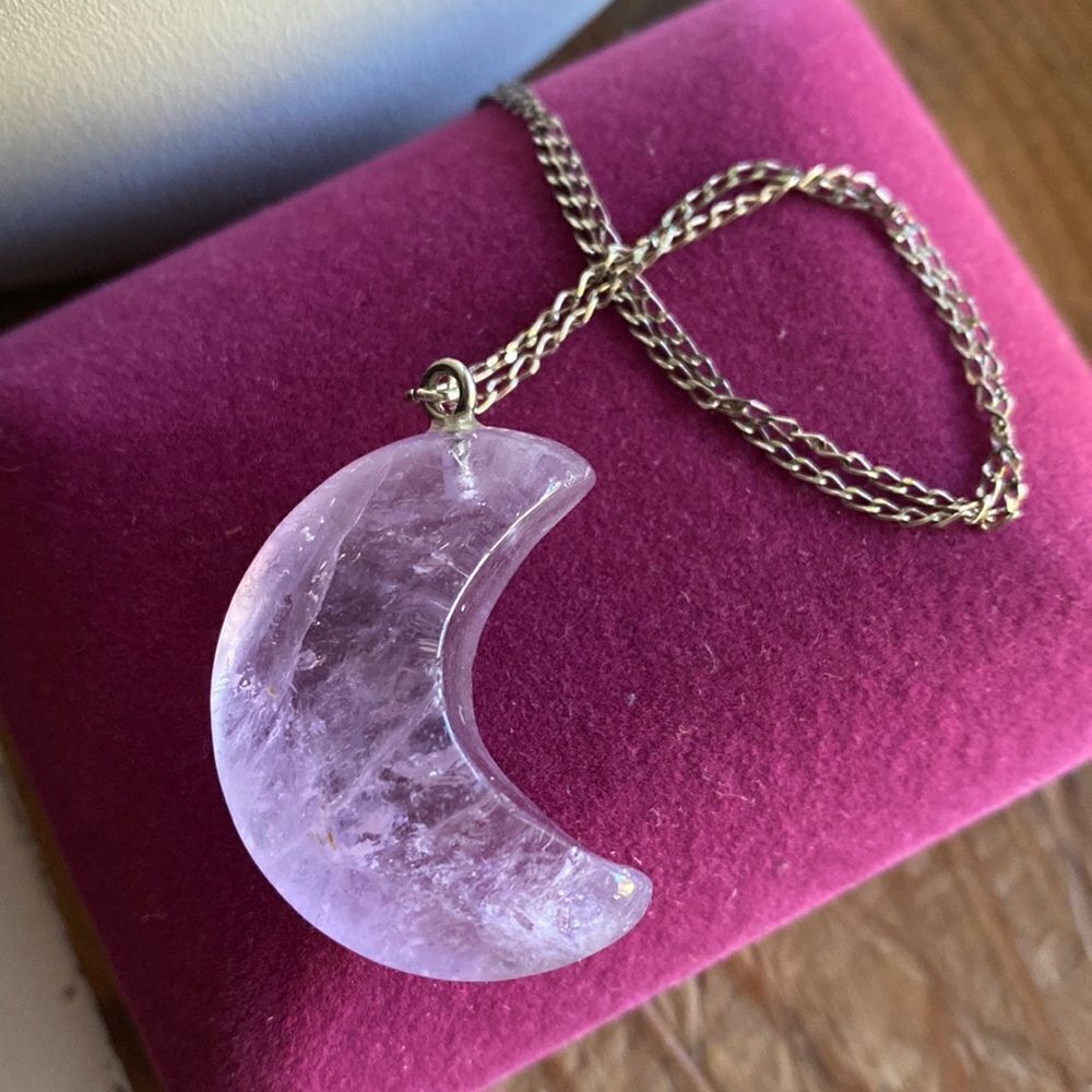 💛 925 Amethyst Moon Necklace